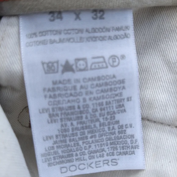 DOCKER'S CHINO FOR MEN.  SZ 34x32 - Picture 4 of 8